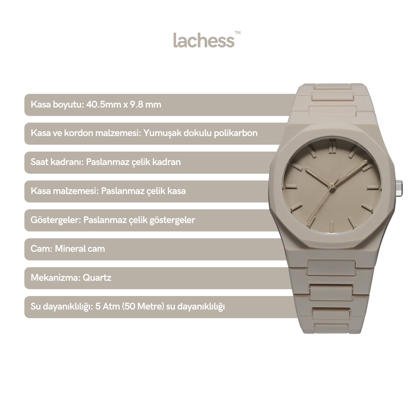 Roman Full Beige Watch
