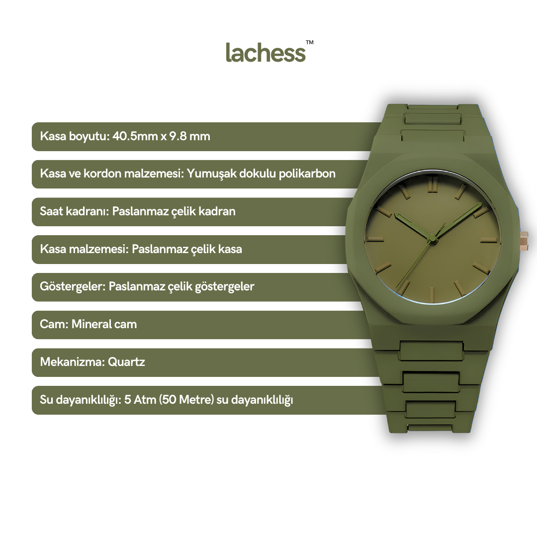 Roman Full Green Watch